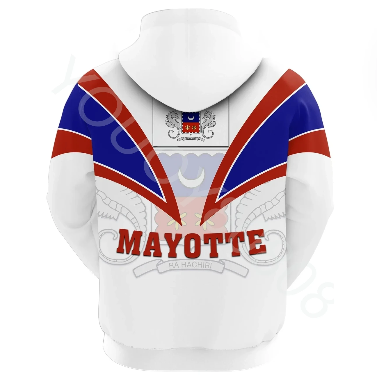 Mens Apparel Casual Personalized African Zone Mayotte Hoodie Tusks Style Hoodie 3D Print Retro Harajuku Sportswear