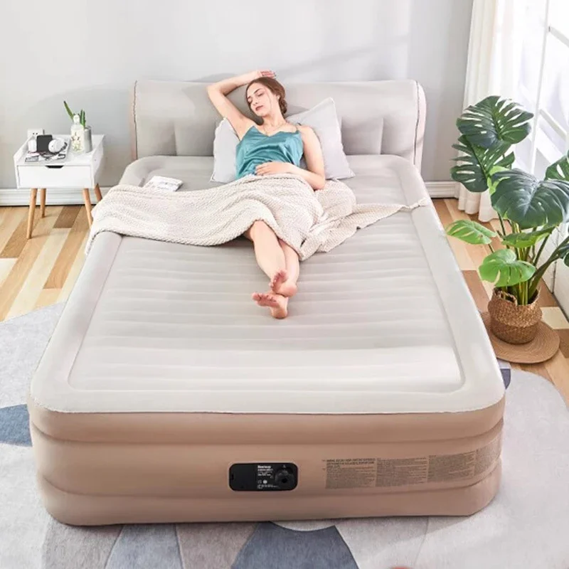 Cama doble moderna, Cama inflable plegable de lujo para ahorrar espacio, ideal para acampar, Cama portátil para dormir, muebles tipo Suite