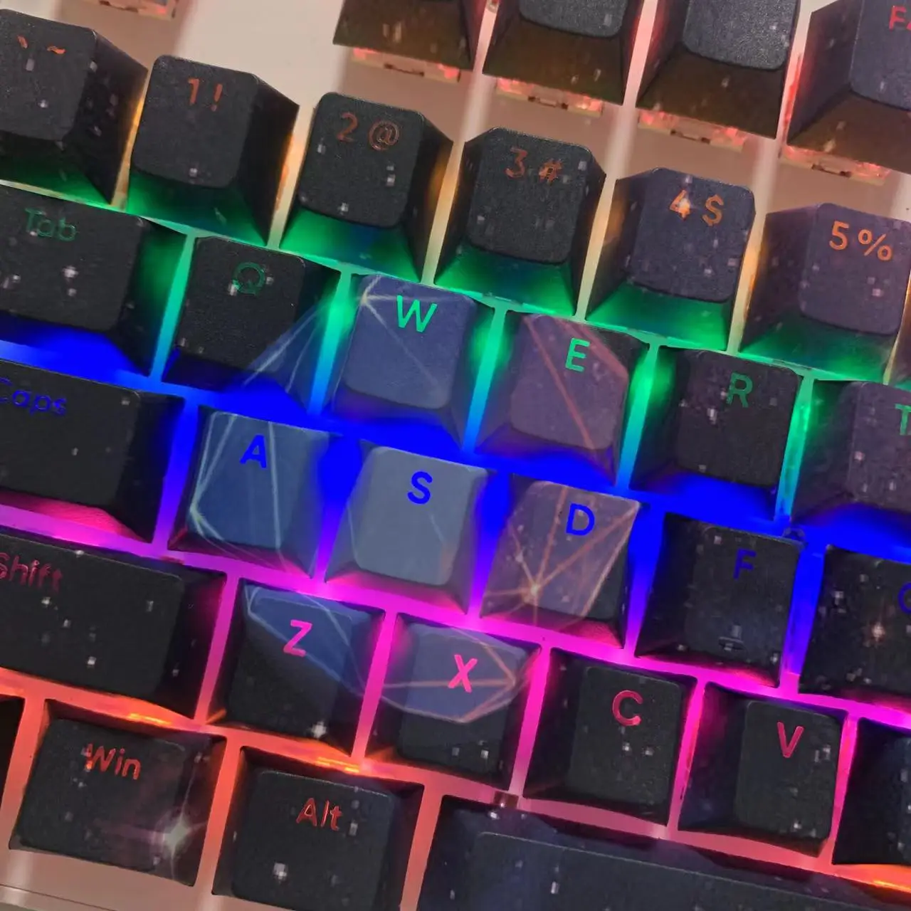 108 Key Cap Universe Starry Sky PBT Dye Sublimation OEM Highly DIY Personalized Mechanical Keyboard Key Cap for Cherry MX Switch