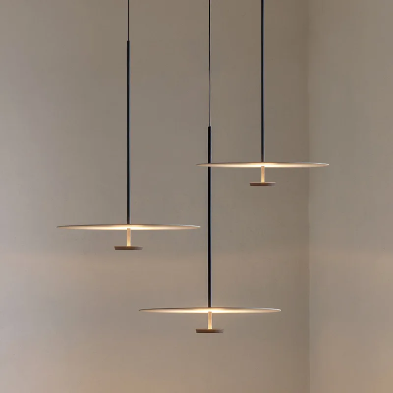 Nordycka minimalistyczna lampa wisząca UFO, artystyczny okrągły żyrandol do biura, baru, jadalni, dekoracji galerii