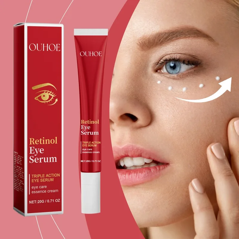 3-in-1 Retinol Eye Serum Anti Wrinkle Anti Dark Circle Eye Bags Puffiness Lifting Firming Moisturizing Skin Massager Eye Care