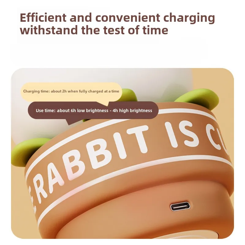 Potted Rabbit Silicone Night Light New Unique Creative Gift Night Light