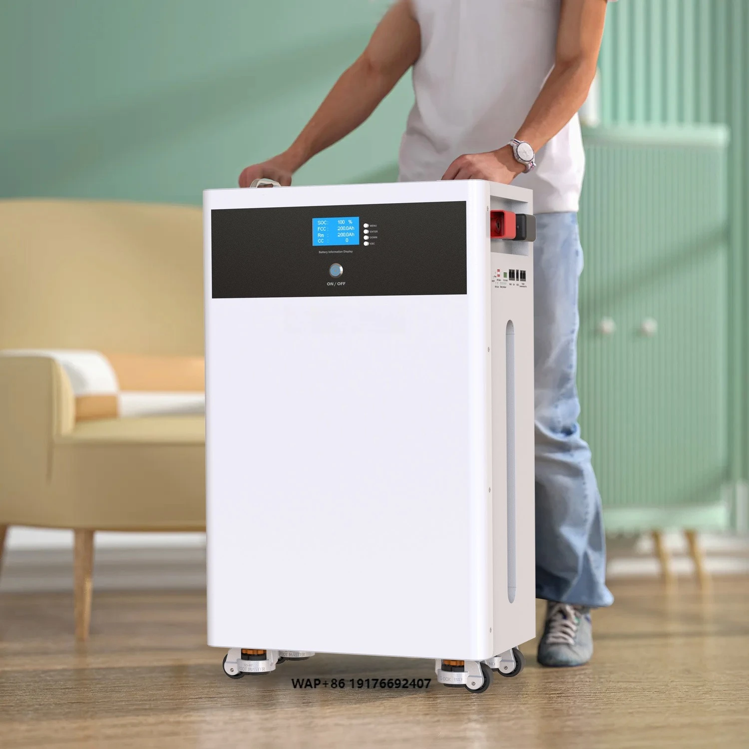 

DELONGTOP Movale Солнечная батарея 15 кВтч Глубокий цилиндр Литий-ионный аккумулятор LiFePO4 51,2 В 300 Ач Инверторная батарея для солнечной панели 48 В