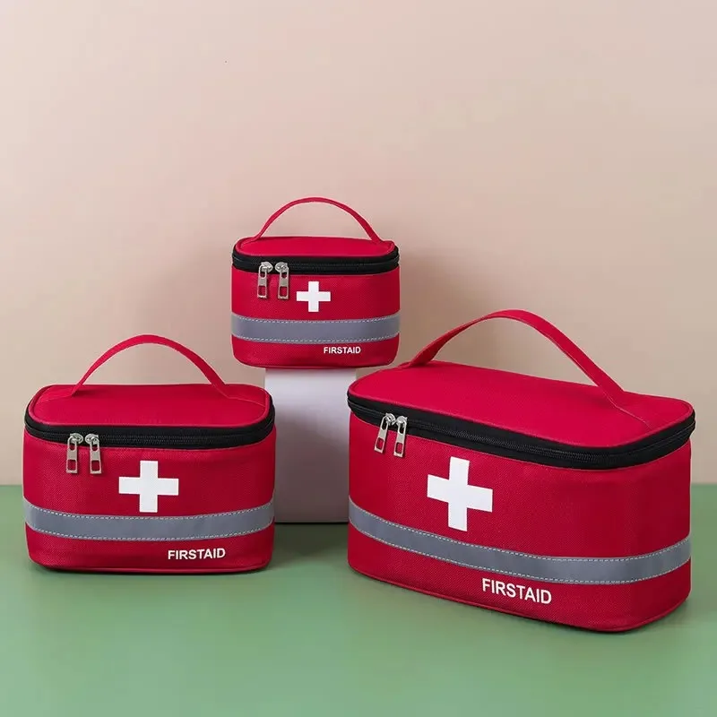 Saco de armazenamento de medicina portátil, Saco de resgate ao ar livre para primeiros socorros, Kit médico de grande capacidade, Organizador para crianças