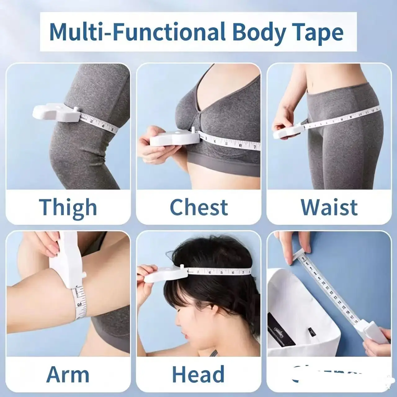 Automatic Retractable Body Measuring Tape 150cm Double Scale Soft Ruler Portable Fitness Tape for Waist Chest Hip Circumference