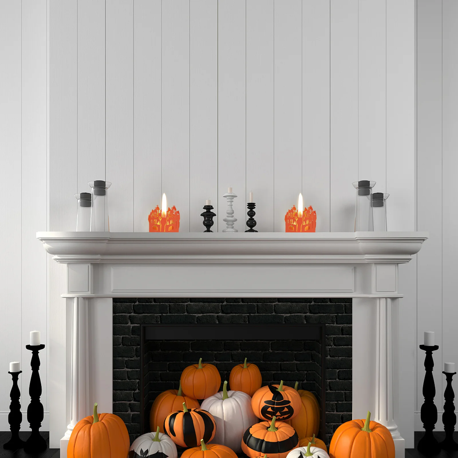 

20Pcs Captivating Castle Paper Lamp Cover for Therapeutic Flickering Light Wraps Light Wrapper Paper Lamp Cover