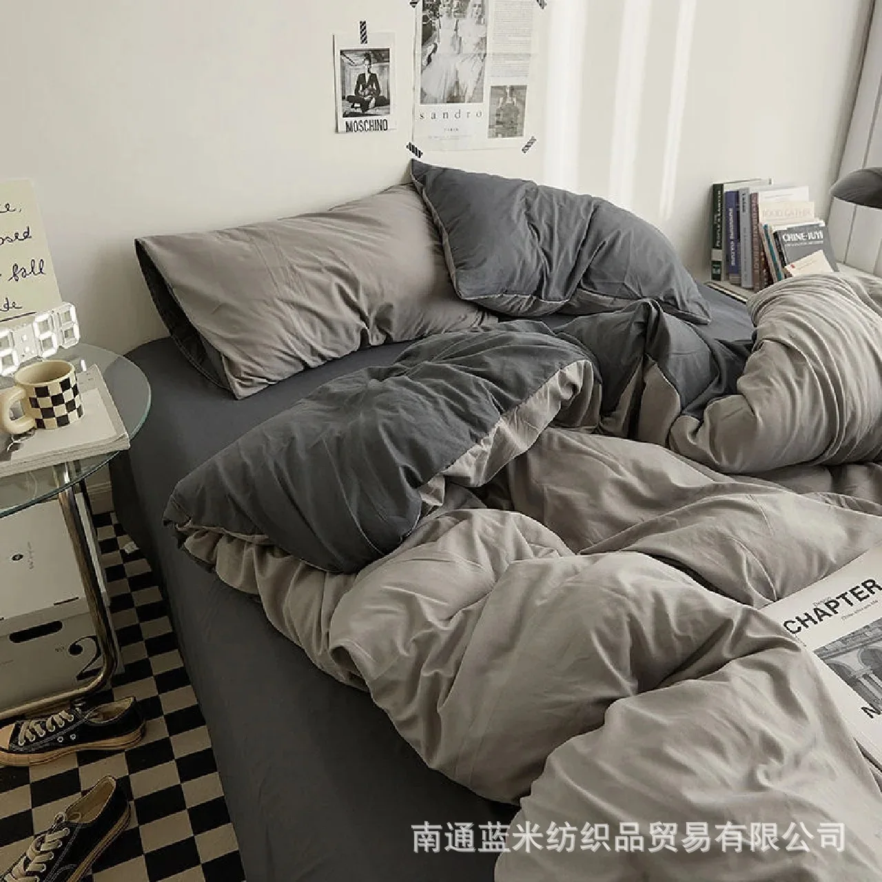 Bed Linen Sheet Solid-color Duvets Cover Sets Bedding Soft Comforter Household Four-piece Set Dormitory Three-piece Set