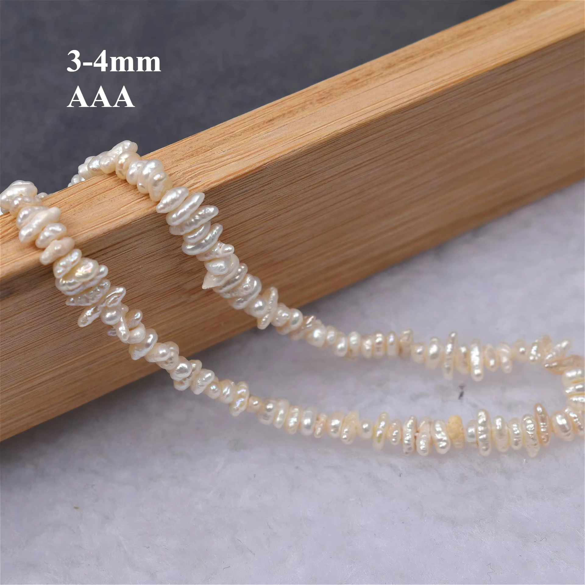 

3-4mm AAA Pristine Natural Freshwater White Pearl Irregular Exquisite Bead Women Jewelry Make DIY Necklace Bracelet Accessories