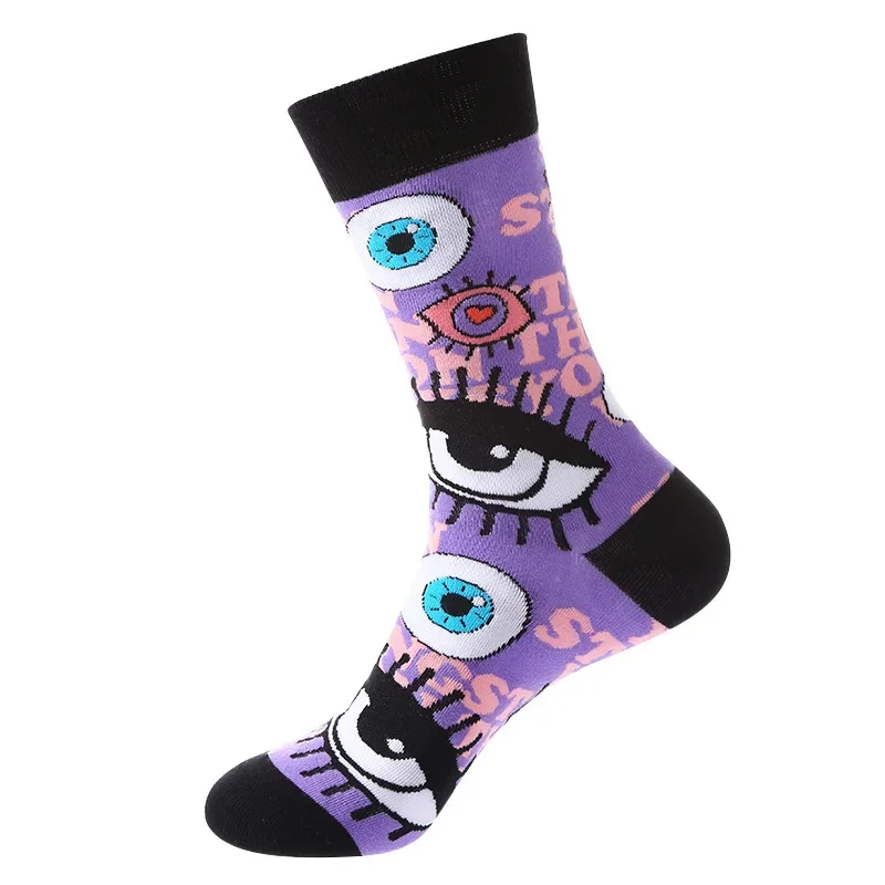 1 Paar Niedliche Damen-Cartoon-Tier-Frucht-Socken, Kawaii Lustige Trendige Socken, Fröhliche Harajuku Casual Herbst-Frühlings-Strümpfe
