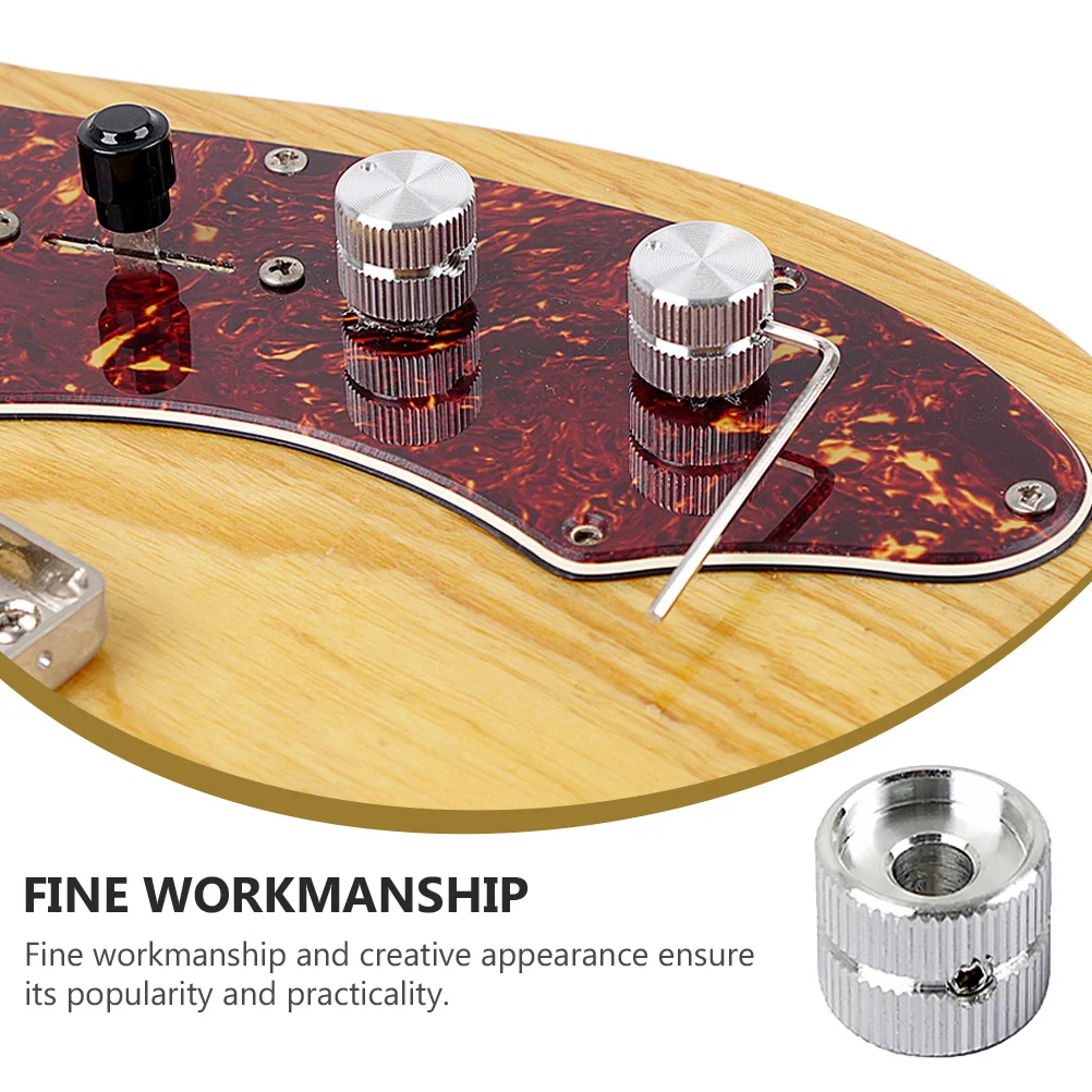 

2 pcs Metal Guitar Knobs Round Control Tone Volume Alloy Replacement Parts For Electric Guitar Bass Accessories