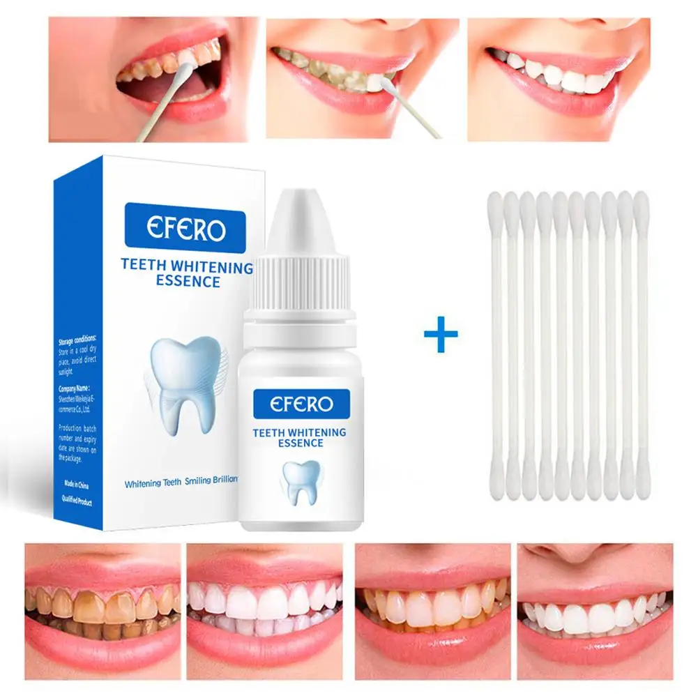 Suero blanqueador Dental de 10ml, Gel de higiene bucal, manchas, esencia para el cuidado Dental, limpieza de pasta de dientes, elimina la placa efectiva T Q7Q3