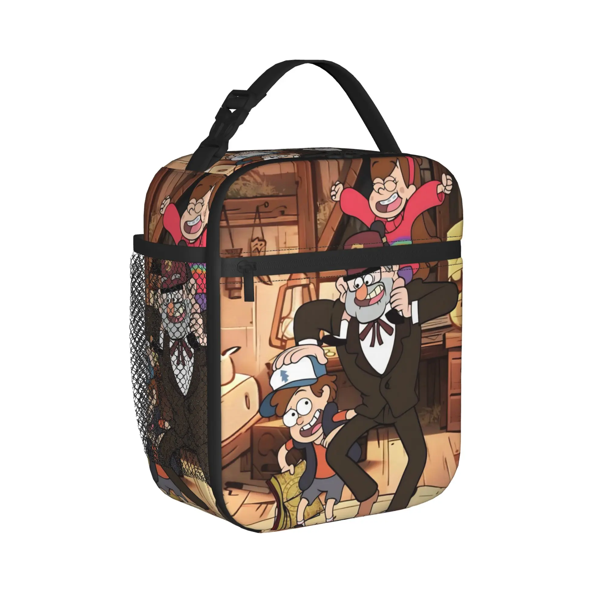 G-Gravity Falls Insulated Lunch Bag for Men Women  Food Container Bags Leakproof Cooler Thermal Lunch Box For Work