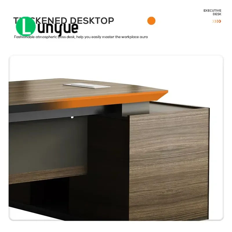 L Shaped Corner Desk Luxury Home Office Furniture Simple Executive Workstation for Computer Study Room Space Saving Modern