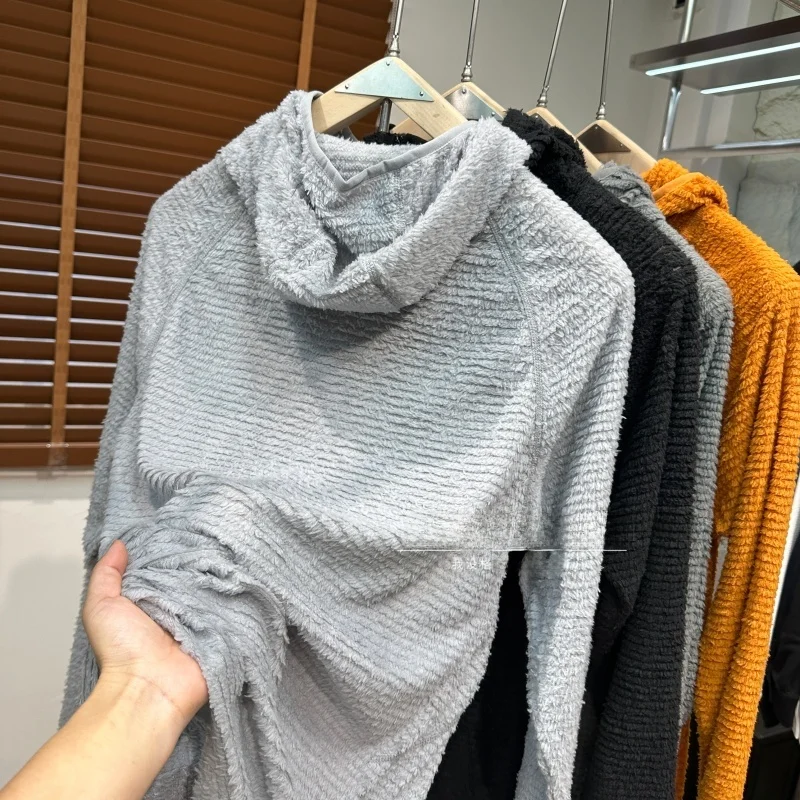 Lightweight Outdoor Hoodie Couple Style Autumn Men Women Mountain Series P Fluffy Lined Base Shirt Fashionable Sweatshirt - view 3