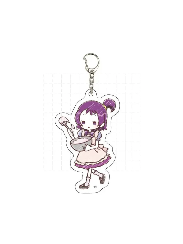 لعبة Ojamajo Doremi المفاتيح دمية أنيمي سحرية موموكو Onpu Hazuki Hana الاكريليك كيرينغ قلادة للهدايا #5