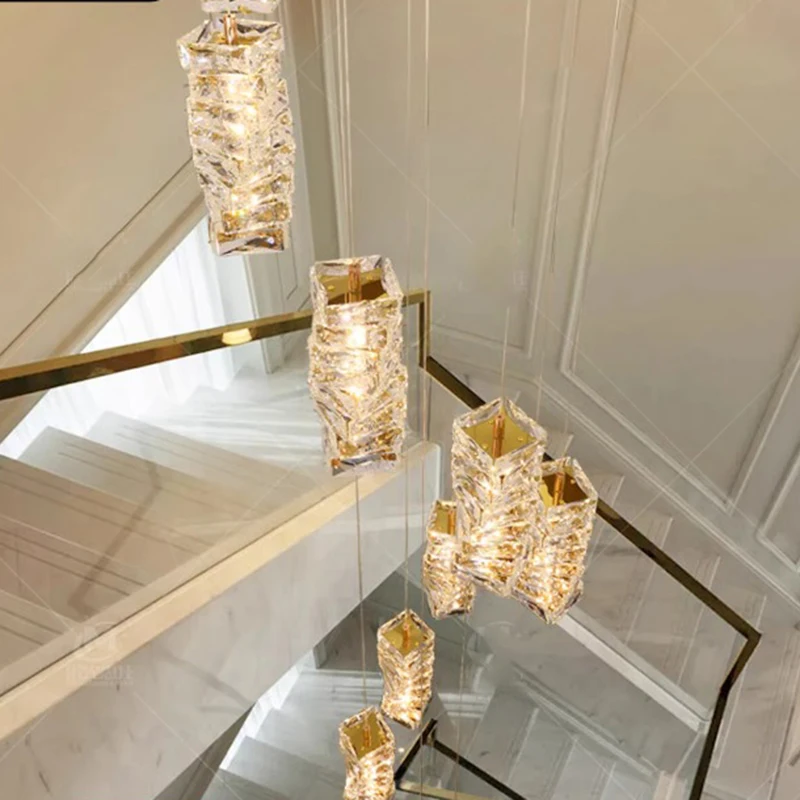 Simple and artistic modern home decoration lighting fixtures, staircase chandeliers, living room chandeliers, indoor lighting