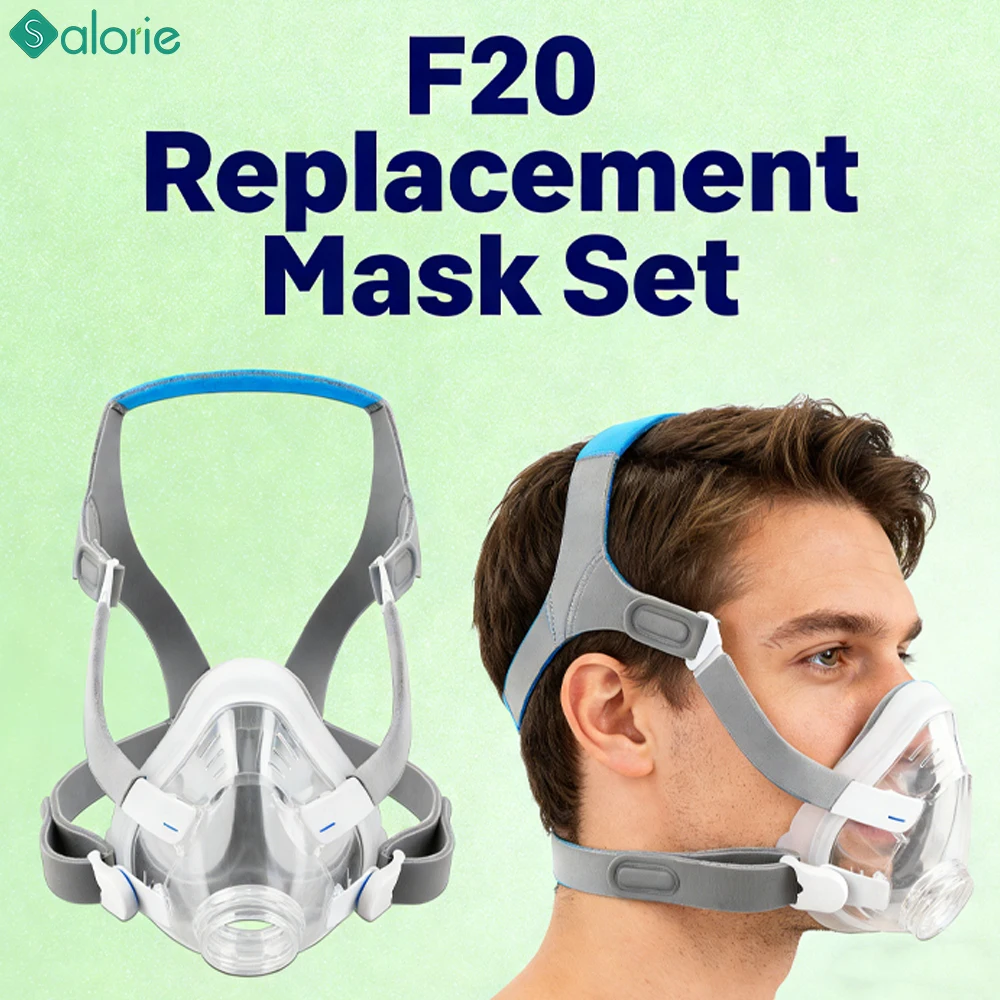 

F20 Memory Foam Replacement Kit for AirFit F20 Mask - Replacement Set Includes Cushion Headgear Frame Clips F20 CPAP Accessories