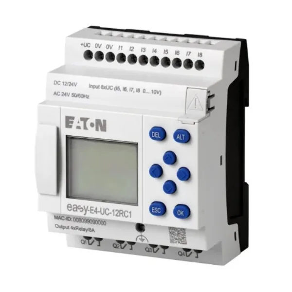 

New and Original Ea-ton EASY-E4-AC-12RC1 Relay Base Unit NPLC 100 to 240VAC Relay w/Display Screw easyE4 Series Good Price