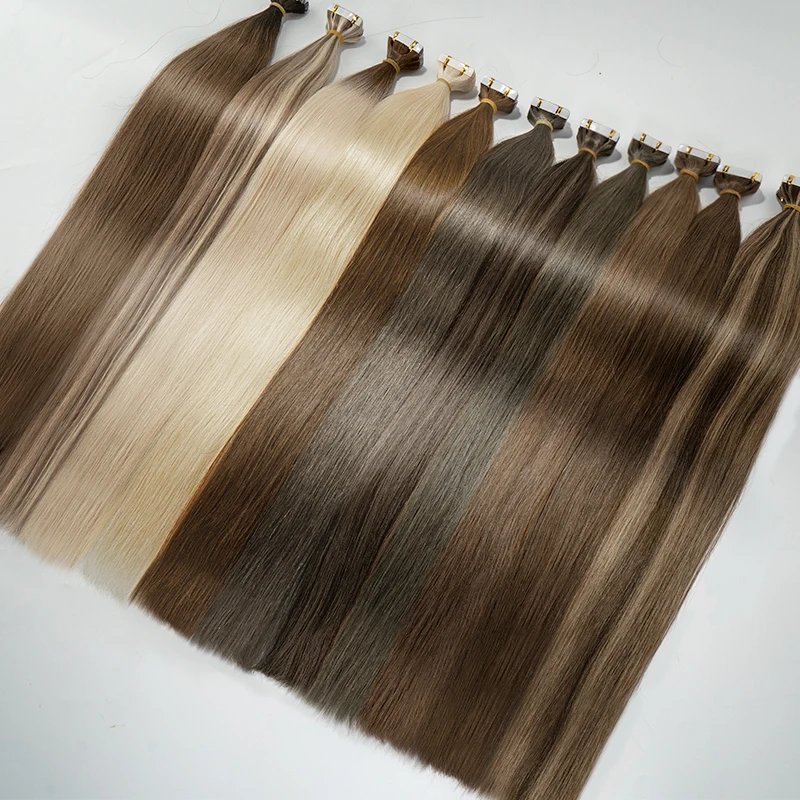 Maxhair Blonde Human Hair Tape In Extensions European Natural Hair Extension Skin PU Weft 18\