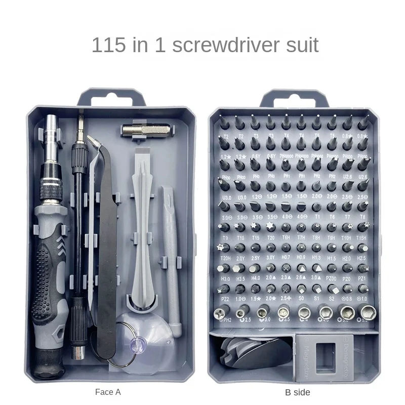 115One-in-One Disassembling Machine Combination Watch Mobile Phone Disassembly Repair Tool Chrome Vanadium Screwdriver Set