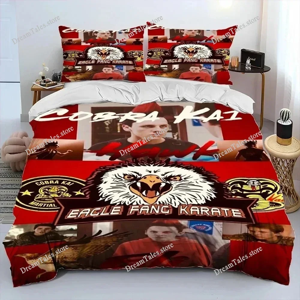 3D Cobra Kai Amanda TV Karate Comforter Bedding Set,Duvet Cover Bed Set Quilt Cover Pillowcase,King Queen Size Bedding Set Boys