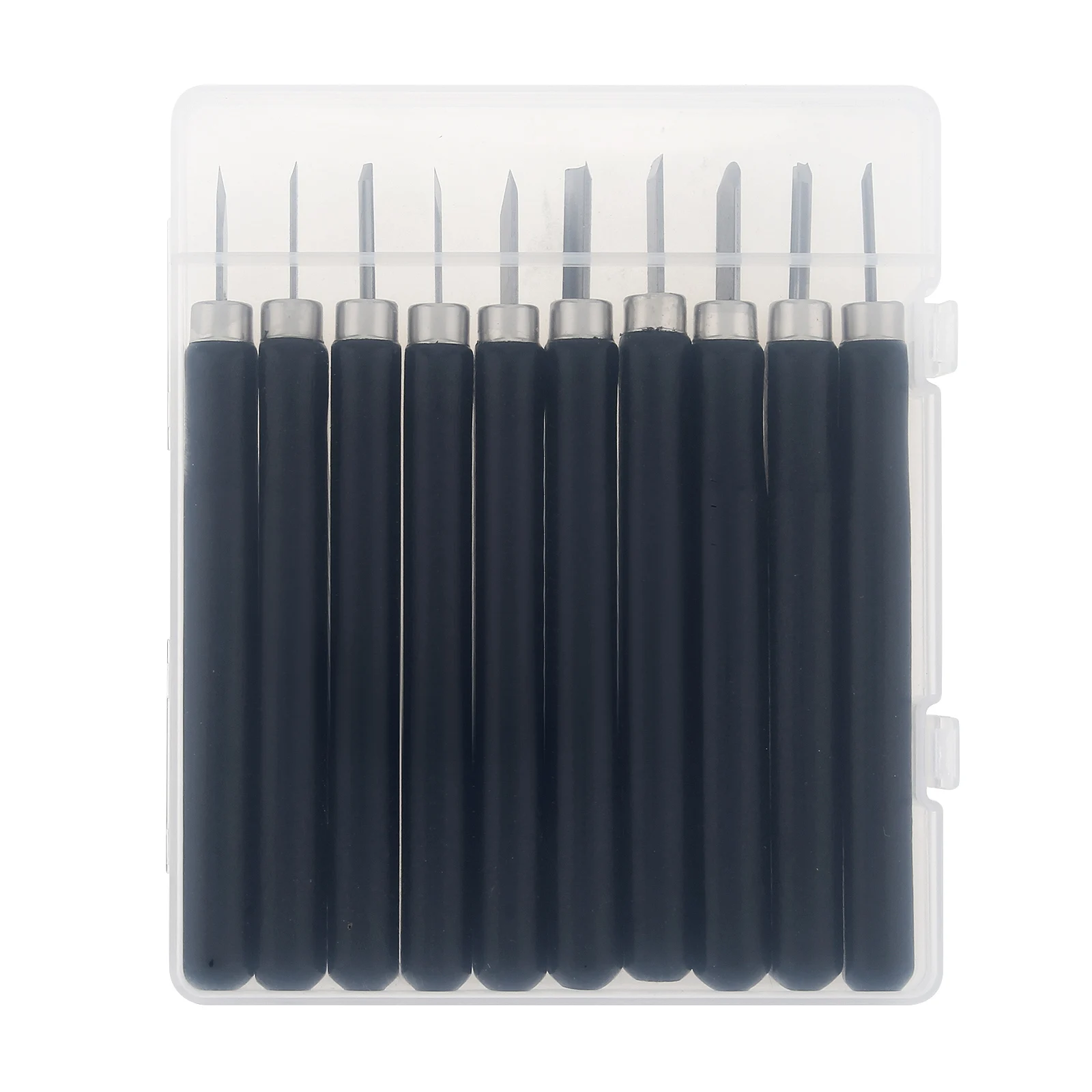 10pcs Razor-sharp Black Wood Carving Chisel Tool Set for Basic Detailed Carving Woodworkers Wood Carving Chisel Tool