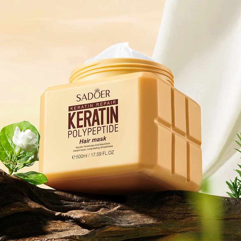 

SADOER Keratin Polypeptide Softening Repairing Hair Mask Repair Dry Hair Nourish Scalp Treatments Cream for Women