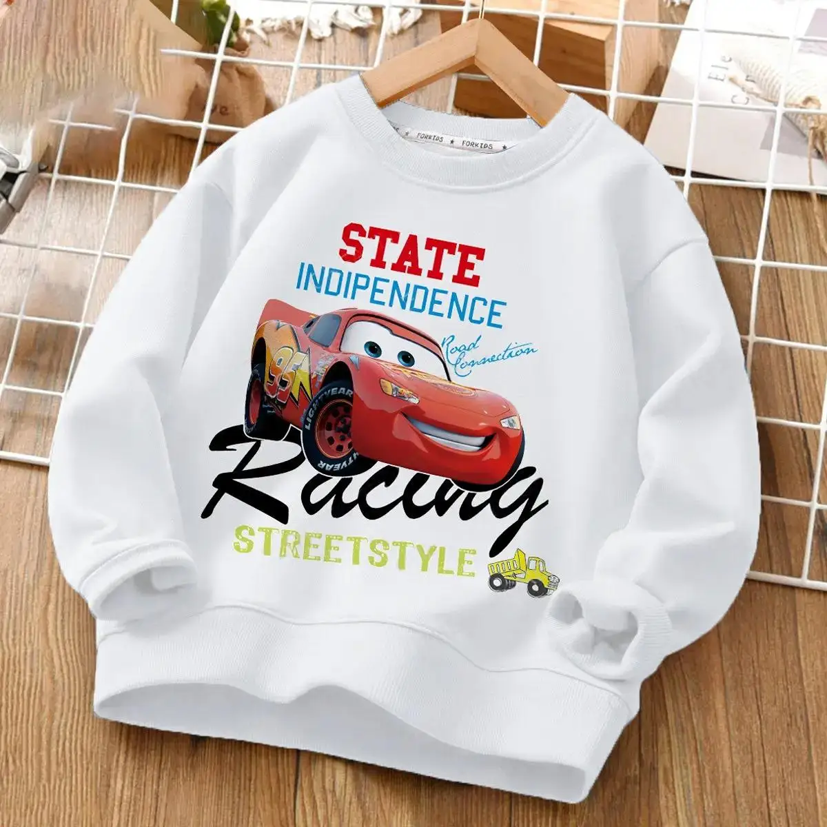 Autumn Girl Boy Sweatshirts Children Cartoons Kawaii Print Disney Cars Hoodies Kid Pullover Casual Kids Clothes Fashion Tops