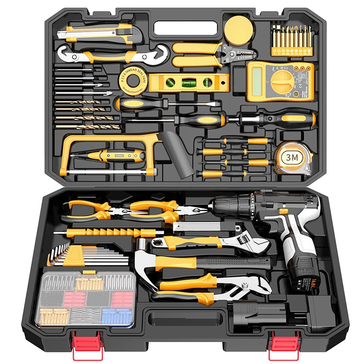 

Wholesale Multi Function Set 44pcs Hardware Tool Power Tools 16.8V Cordless Drill Power Tools Drill Combo Kit