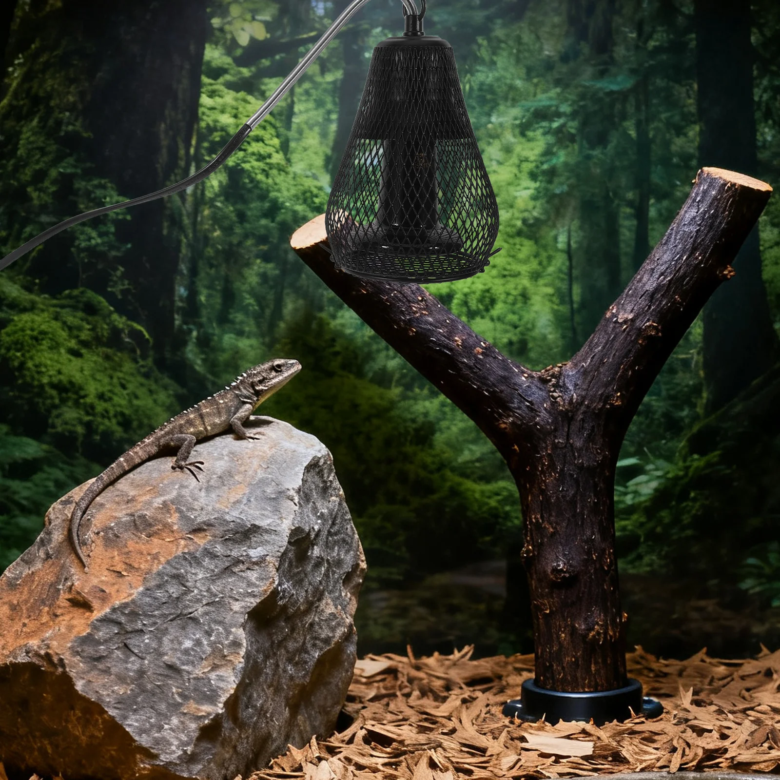 

Pet Heating Lamp with Thermostat Timer for Reptile Terrariums Aquariums Safe Warmth Comfortable Living Environment