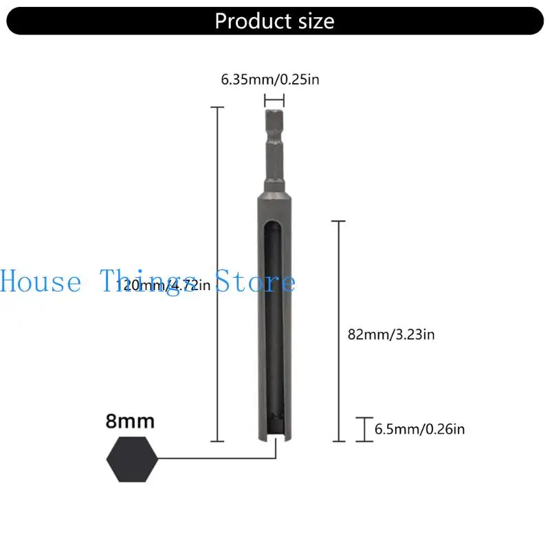 652F Mở Nut Trình điều khiển Nut Socket Tác động Điện SHANK SLOTED SLOTTE
