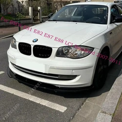 3PCS for BMW 1 Series Front Bumper Lip Splitter Spoiler Diffuser Body Kits E81 E82 E87 E88 LCI Standard 2007 2008 2009 2010 2011