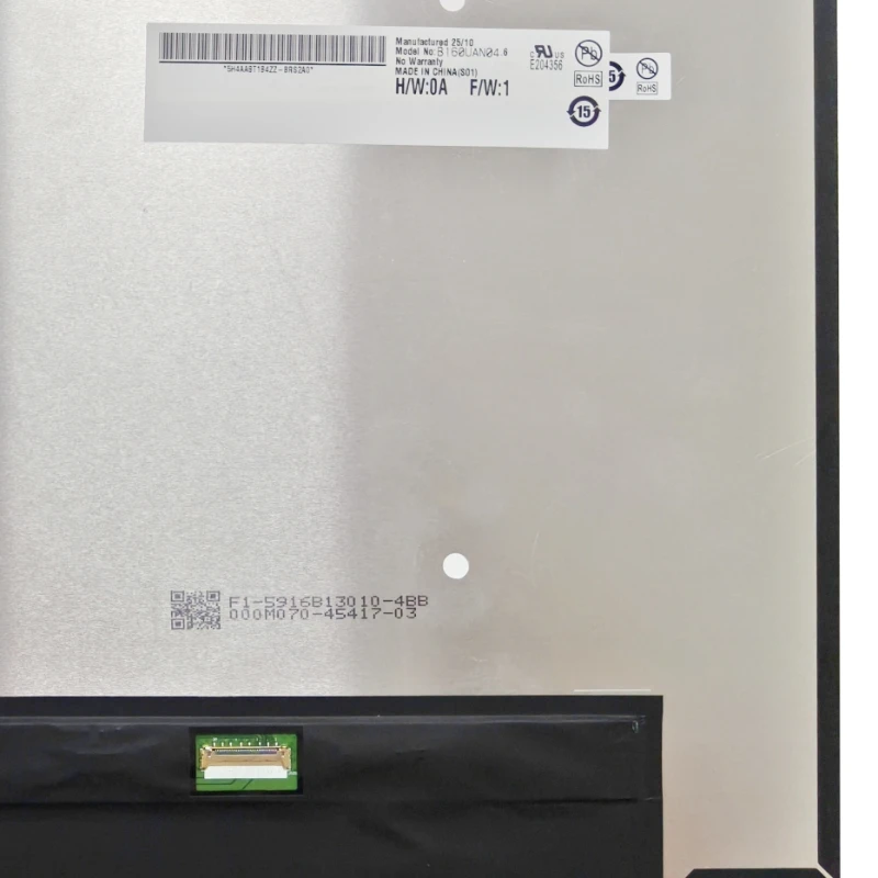 

B160UAN04.6 IPS 16,0 дюймов 1920x1200 IPS 30-контактная сменная матрица ЖК-экран для ноутбука