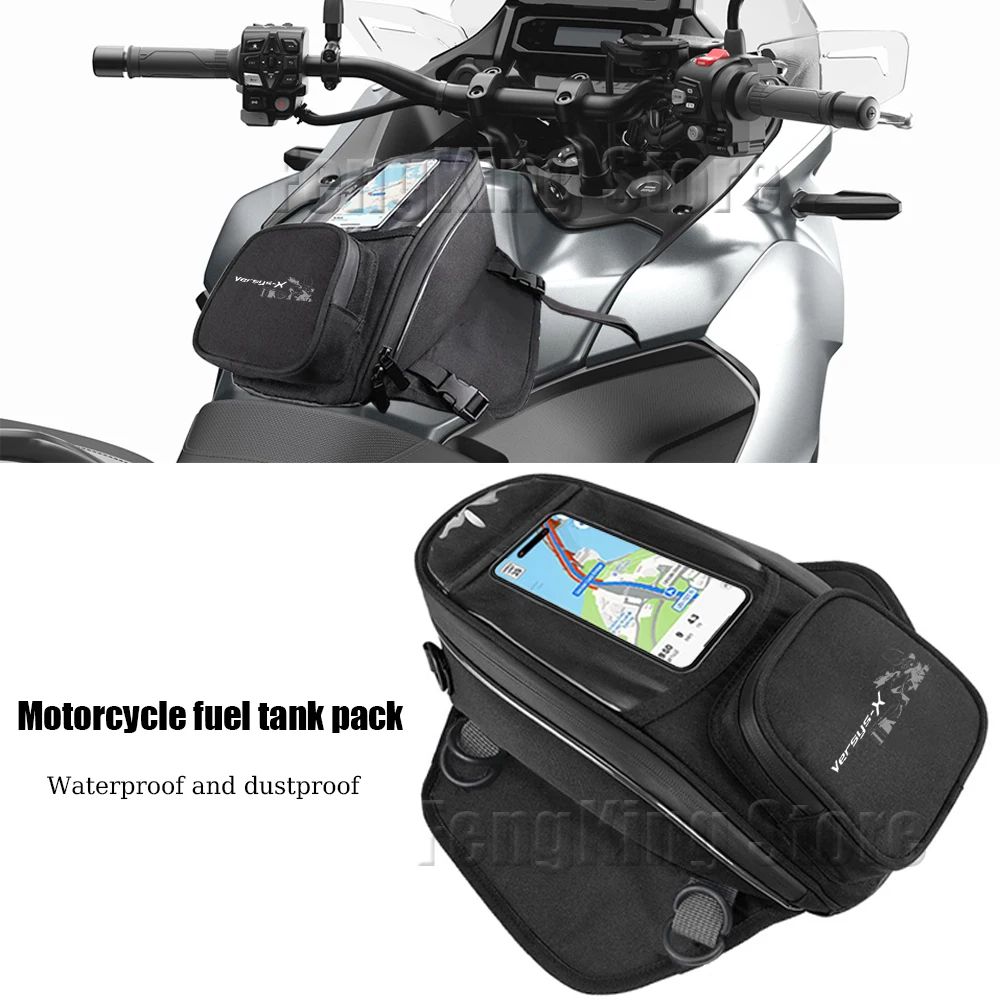

For Kawasaki Versys-X 300 Verssys 1000 650 Motorcycle fuel tank bag, navigation bag, waterproof, large capacity, super suction