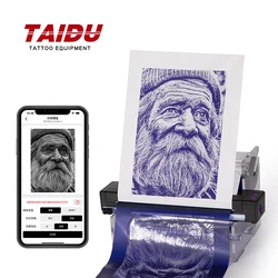 TAIDU Tattoo Printer P19 Tattoo Stencil Printers Bluetooth Thermal Printer Tattoo Printing Tattoo Stencil Tattoo Equipment