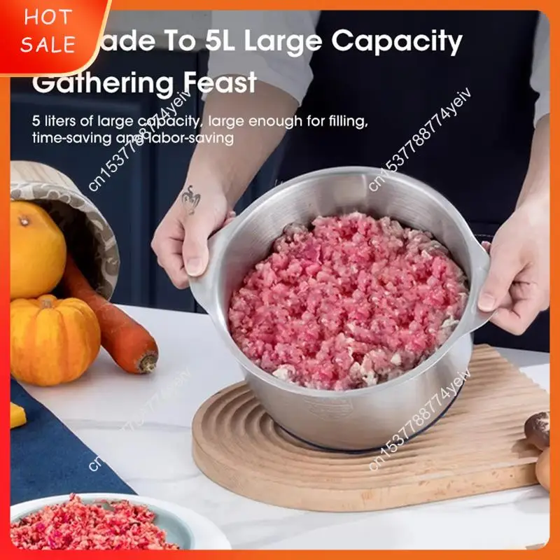 Electric Meat Grinder Stainless Steel Multi-Function Food Processor Stainless Steel UK Plug A62X