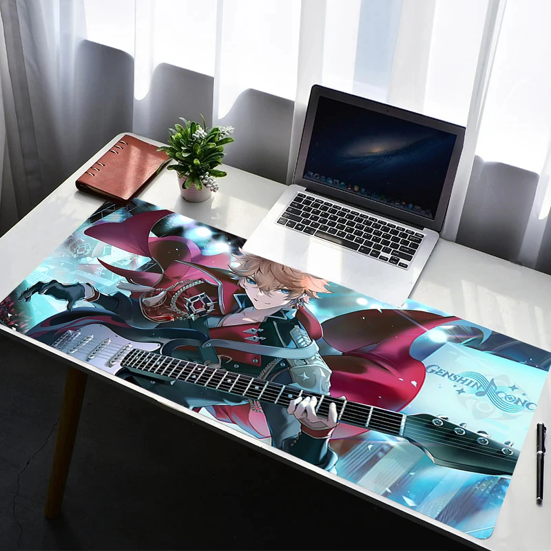 

Mouse Pad Laptop Non Slip Extended Desktop Mouse Mat Rubber Keyboard Pad Gaming Accessories G-genshin Impact Tartaglia Mousepad