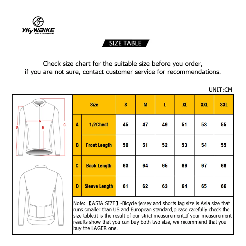 YKYWBIKE Großer Rabatt Winter Herbst Radfahren Jersey Mann Frau Fahrrad Langarm Jacke Thermische Rennrad Kleidung 50% Rabatt – Detail 1