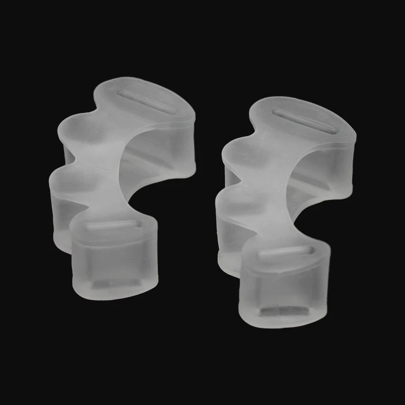 2Pcs Silicone Toe Separator Three-hole Valgus Thumb Orthopedic Pad Overlapping Hammer Foot Corrector