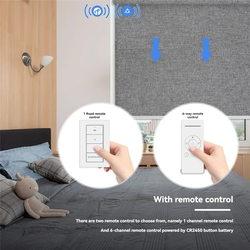 

High Quality-Matter Over Thread Smart Roller Shade Blinds Motor Built In Battery For 38Mm Tube App,Matter Over Thread Smart Roll