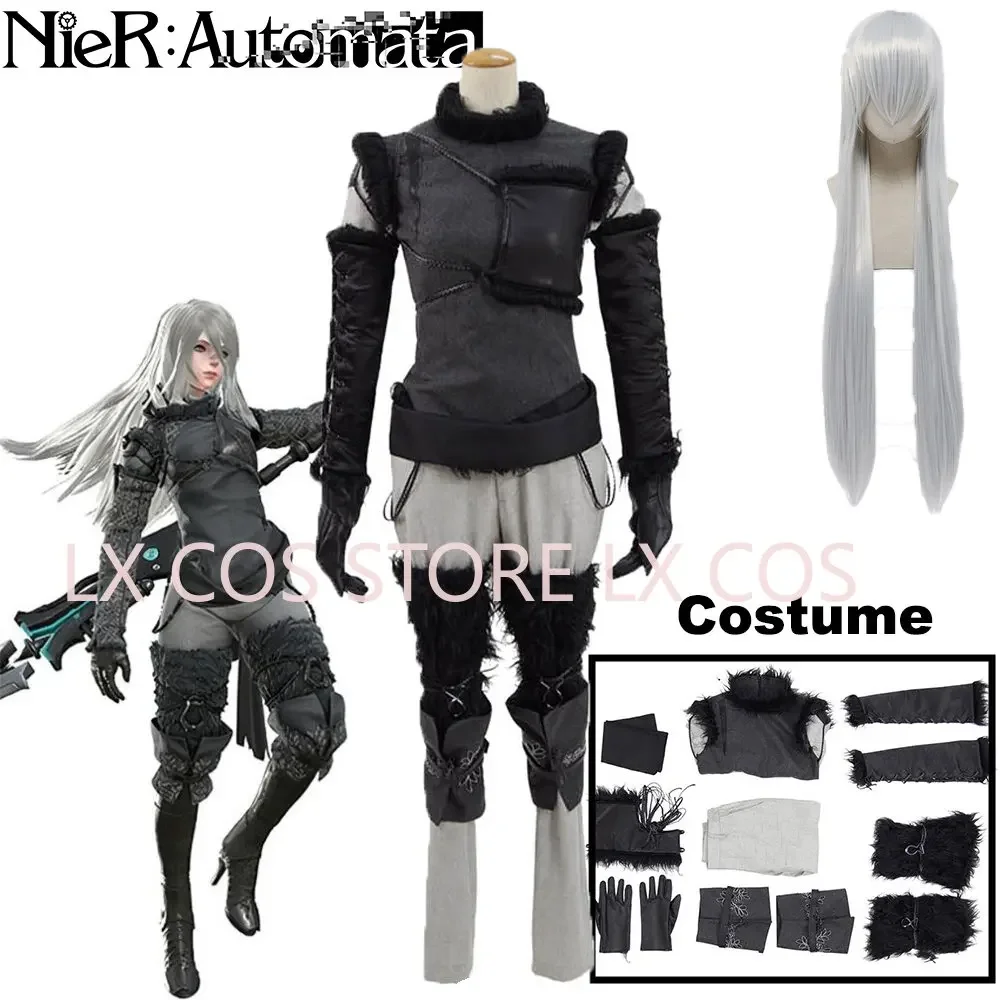 Game NieR:Automata A2 Cosplay Costume Wig Combat Uniform Comicon Activity Party Halloween Role Play Unisex Clothing Custom-Make