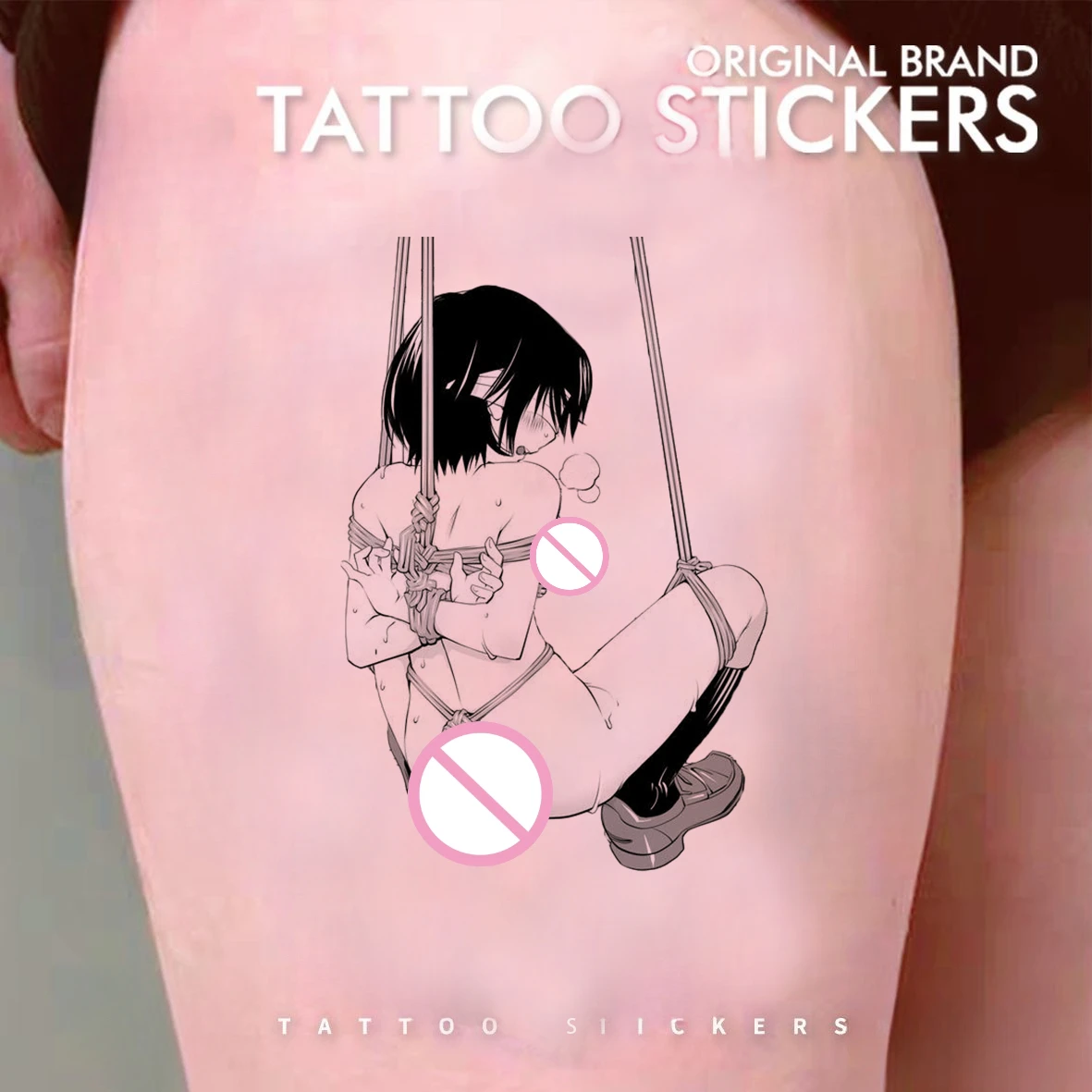 Pegatinas de tatuaje de Anime a prueba de agua para mujer, tatuajes temporales falsos, Sexy, Y2K Must, tatuajes autoadhesivos, productos de maquillaje, arte 2024