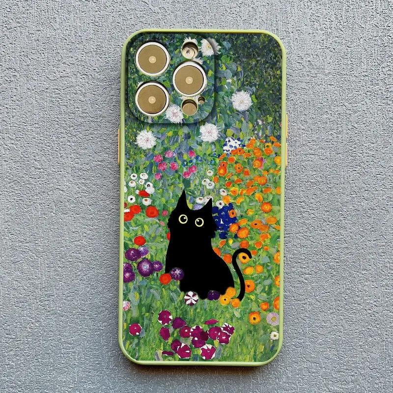 Retro Ölgemälde Van Gogh Katzen-Handyhülle für iPhone 17 16 15 14 Pro Max Plus 13 12 11 Pro Max Mini 16 Plus X XS XR Rückenschale – Detail 5