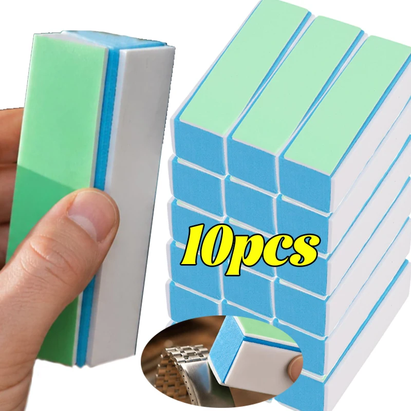 4-Sided Metal Watch Polishing Files Sanding Block Cleaner Rod High-elastic Foam Reusable Watchmaker Jewelry Clean Polish Tools