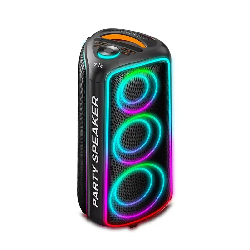 for 360 Degree New Powerful Triangle Speaker Private Model Wireless Bluetooth Party Speaker With Colorful Lights