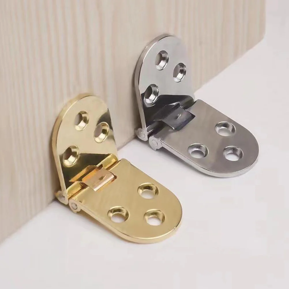 

4Pcs Zinc Alloy Folding Hinges Rust Proof Durable Smooth Operation 180 Degree Folding Table Small Hinges for Cabinets