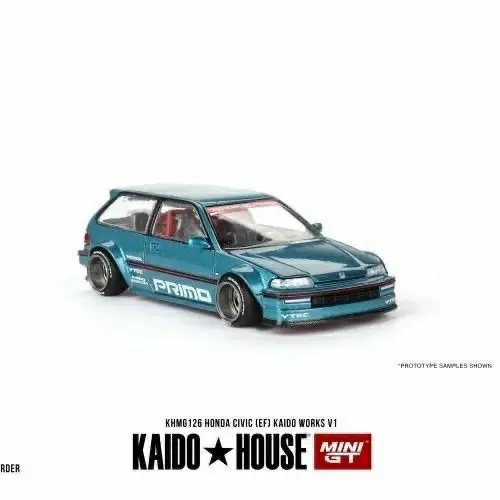 Kaido House+MINIGT 1:64 Honda Civic EF V1 Modello di auto in lega