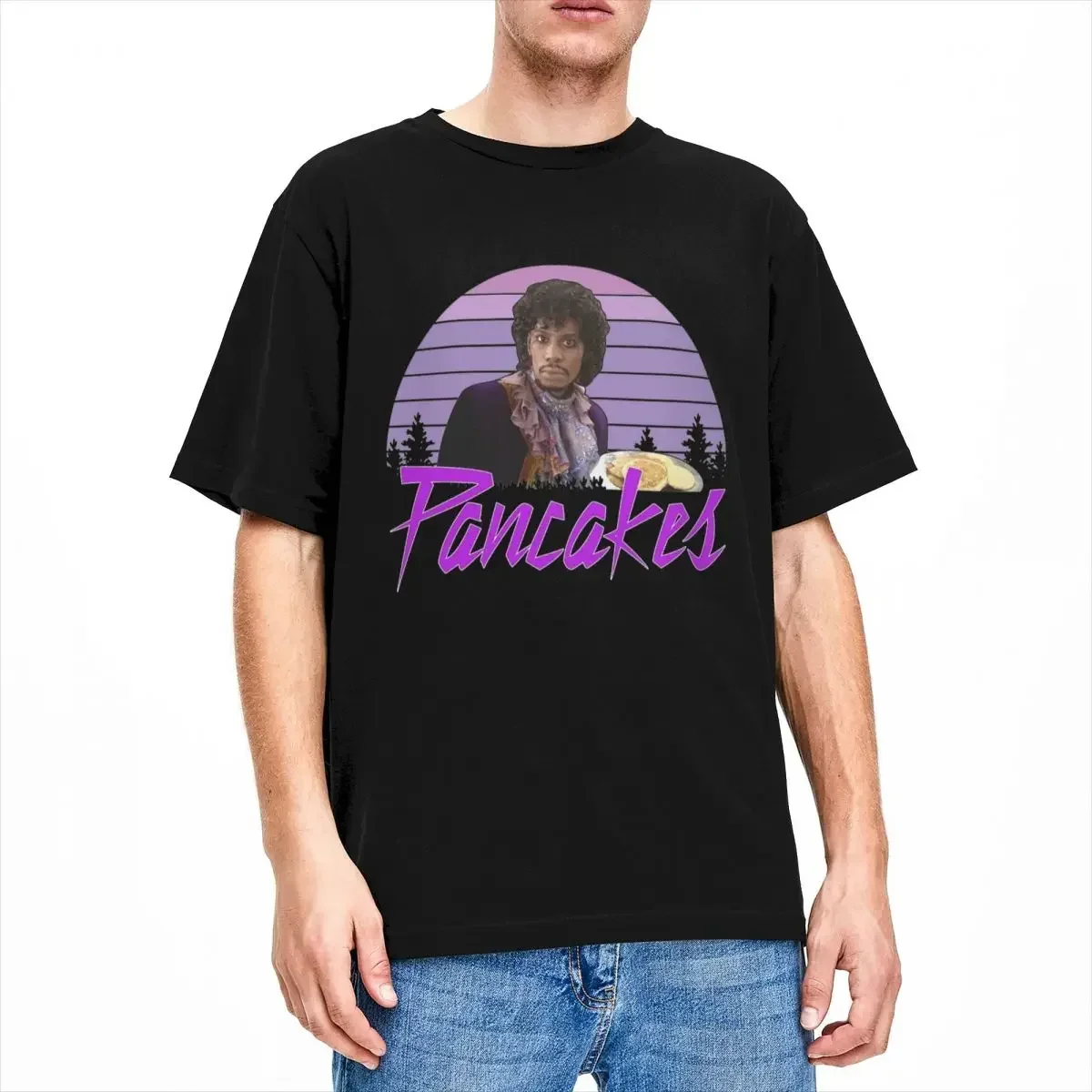 Pancakes Dave Chappelle Prince Chappelle's Show Men Women T Shirt Vintage Merch Unique Tee Short Sleeve Crewneck Cotton Clothing