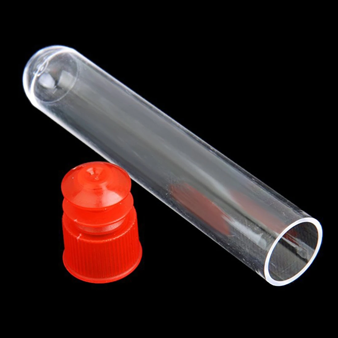 20 Pcs Non-Completed Plastic Test Tubes Lab Test Tool With Screw Cap Transparent, 12 * 60mm