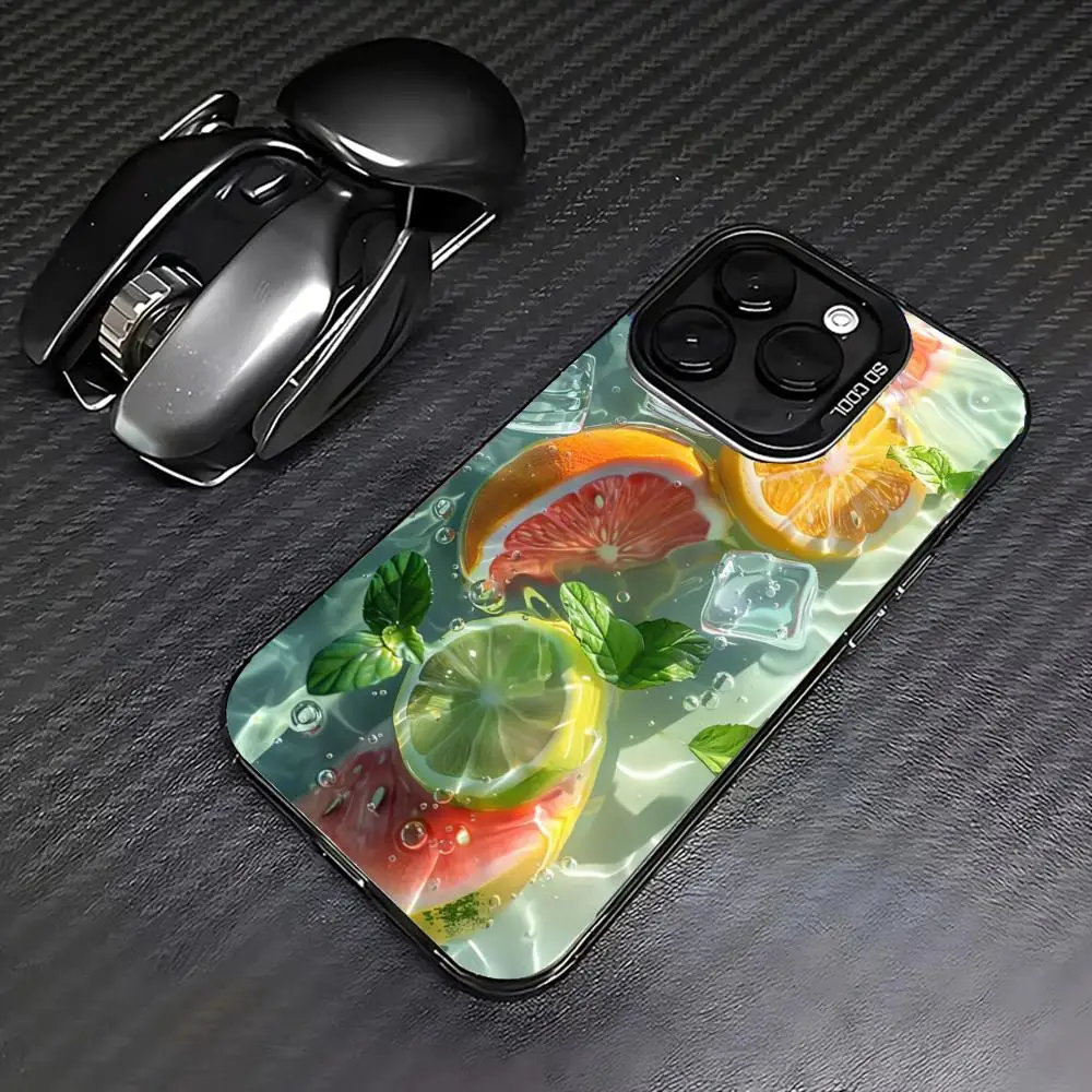 

Fruit design pattern phone case for iPhone 16 15 14 13 12 11 Pro/ Max/Plus shock-proof rear cover anti-fingerprint
